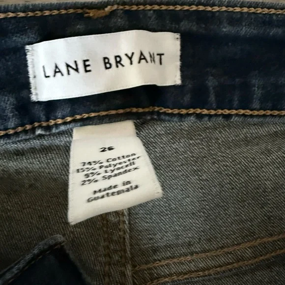 Lane Bryant Dark Wash Skinny Jeans 26W Stretch Denim - Picture 11 of 11